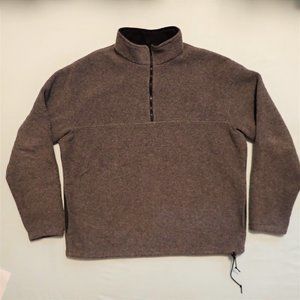 J Crew Sport Men Fleece Pullover Sweater 1/4 Zip L